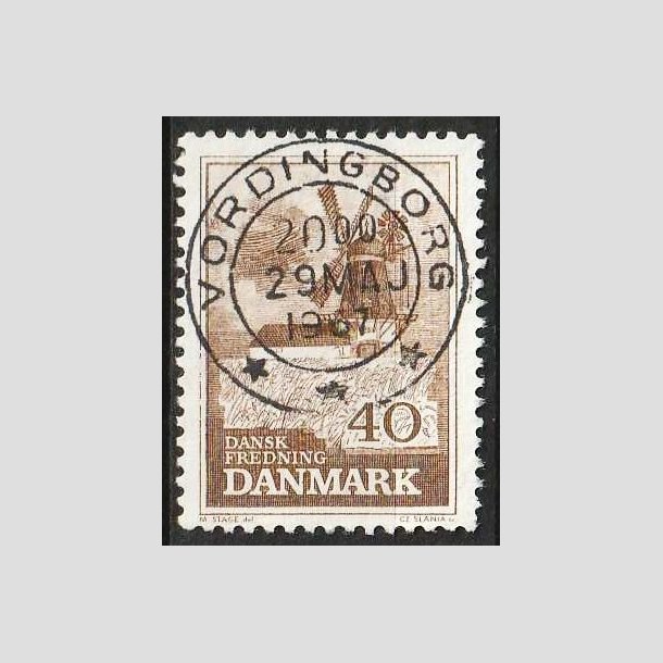 FRIMRKER DANMARK | 1965 - AFA 440 - Fredning - 40 re brun - Pragt Stemplet