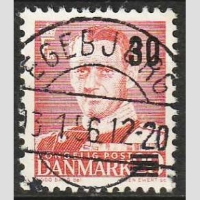 FRIMRKER DANMARK | 1955 - AFA 363 - Provisorier - 30/20 re rd - Pragt Stemplet Egebjerg