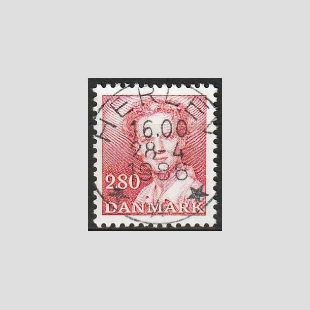 FRIMRKER DANMARK | 1985 - AFA 820 - Dronning Margrethe - 2,80 Kr. rd - Pragt Stemplet Herlev
