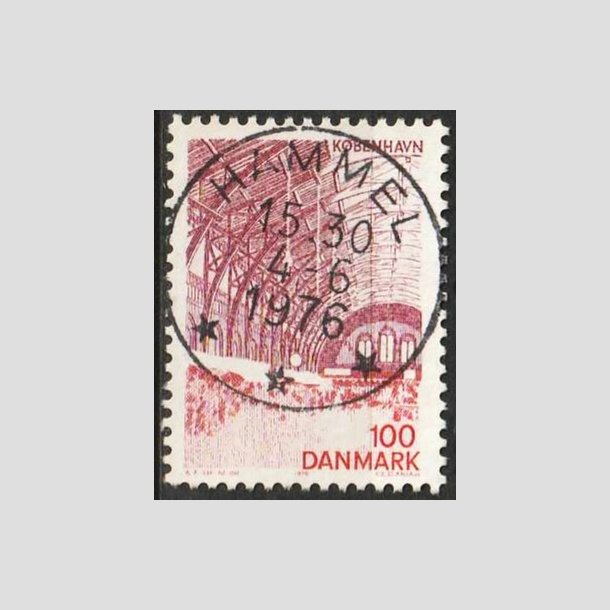 FRIMRKER DANMARK | 1976 - AFA 615 - Kbenhavn - 100 re rdlilla/rd - Pragt Stemplet Hammel