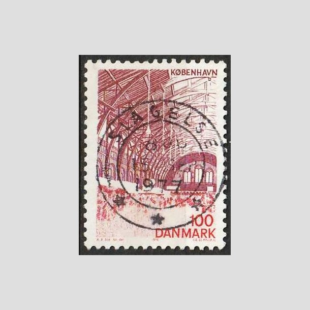 FRIMRKER DANMARK | 1976 - AFA 615 - Kbenhavn - 100 re rdlilla/rd - Pragt Stemplet Slagelse