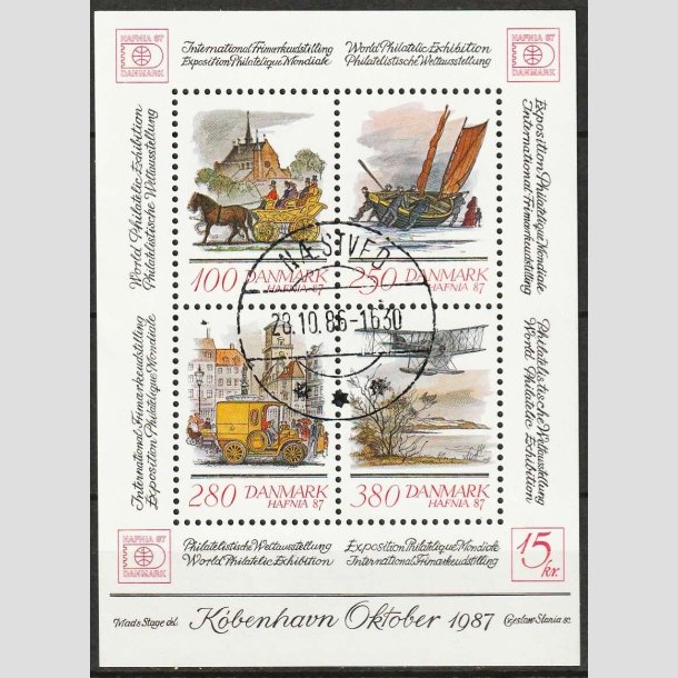 FRIMRKER DANMARK | 1986 - AFA 852 - Hafniablok II Miniark - Lux Stemplet Nstved