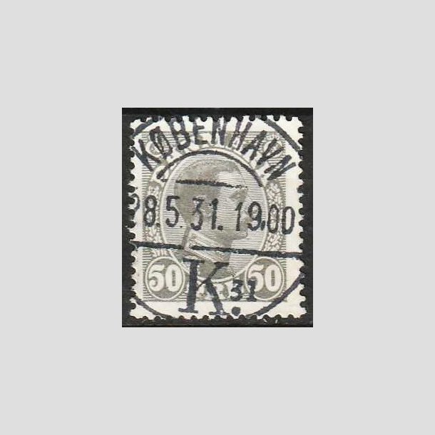 FRIMRKER DANMARK | 1921-22 - AFA 129a - Chr. X 50 re gr - Lux Stemplet Kbenhavn
