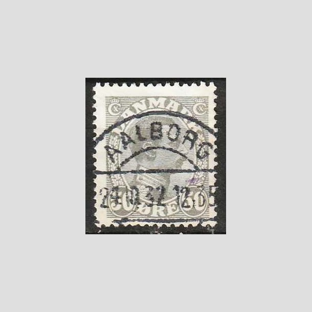 FRIMRKER DANMARK | 1921-22 - AFA 129a - Chr. X 50 re gr - Lux Stemplet Aalborg