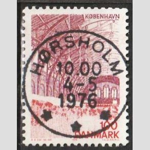FRIMRKER DANMARK | 1976 - AFA 615 - Kbenhavn - 100 re rdlilla/rd - Pragt Stemplet Hrsholm