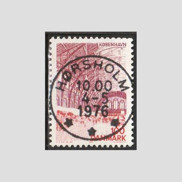 FRIMRKER DANMARK | 1976 - AFA 615 - Kbenhavn - 100 re rdlilla/rd - Pragt Stemplet Hrsholm