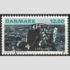 FRIMRKER DANMARK | 1995 - AFA 1094 - 50 ret for befrielsen - 12,00 Kr. flerfarvet - Pnt Stemplet