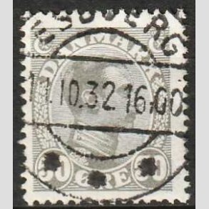 FRIMRKER DANMARK | 1921-22 - AFA 129a - Chr. X 50 re gr - Lux Stemplet Esbjerg