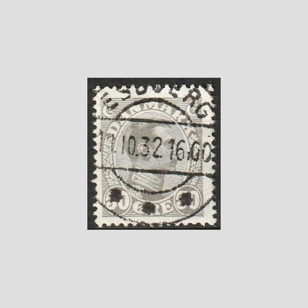 FRIMRKER DANMARK | 1921-22 - AFA 129a - Chr. X 50 re gr - Lux Stemplet Esbjerg