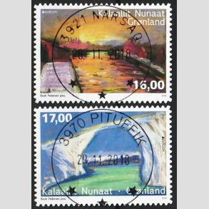 FRIMRKER GRNLAND | 2018 - AFA 778+779 - Europa, Broer - i st flerfarvet - Lux Stemplet