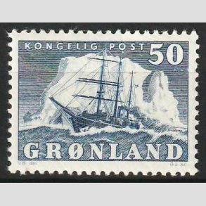 FRIMRKER GRNLAND | 1950 - AFA 33 - Gustav Holm - 50 re bl - Postfrisk