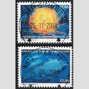 FRIMRKER GRNLAND | 2017 - AFA 772+773 - Julefrimrker - i st flerfarvet - Lux Stemplet