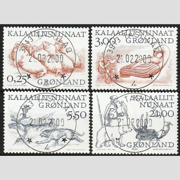 FRIMRKER GRNLAND | 2000 - AFA 352-55 - Arktiske vikinger II. - 0,25 - 21,00 kr. - Lux stemplet