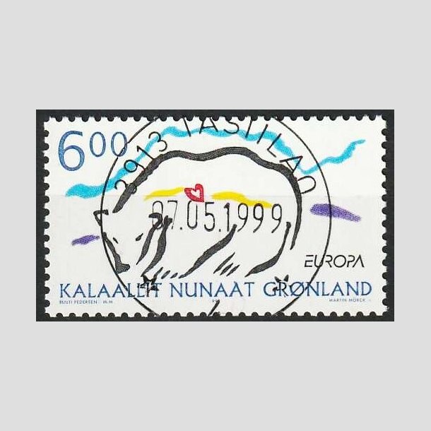 FRIMRKER GRNLAND | 1999 - AFA 341 - Europamrker - 6,00 kr. flerfarvet - Lux stemplet