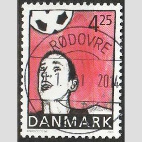 FRIM�RKER DANMARK | 2002 - AFA 1342 - Sport og ungdom - 4,25 Kr. Fodbold - Lux Stemplet 