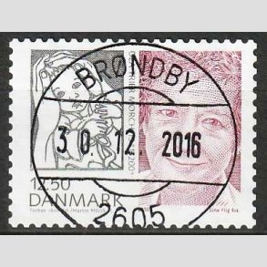 FRIMRKER DANMARK | 2010 - AFA 1635E - Store danskere 3. - 12,50 Kr. - Pragt Stemplet