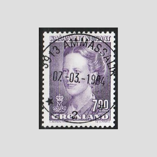 FRIMRKER GRNLAND | 1994 - AFA 246 - Dronning Margrethe - 7,00 kr. lilla - Lux stemplet
