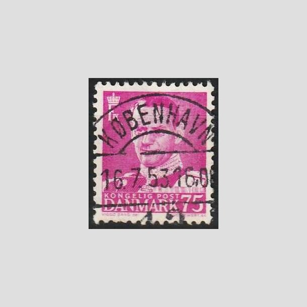 FRIMRKER DANMARK | 1948-50 - AFA 314 - Fr. IX 75 re rdlilla - Lux Stemplet 