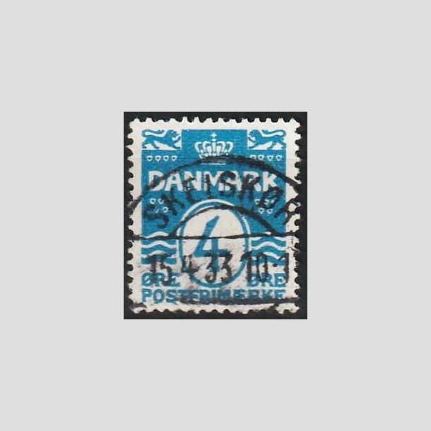FRIMRKER DANMARK | 1913-14 - AFA 80 - Blgelinie 4 re bl - Lux Stemplet Sklskr