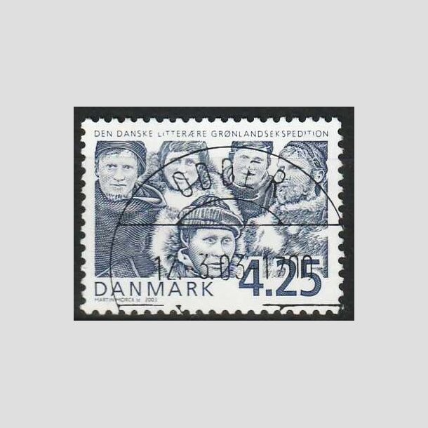 FRIMRKER DANMARK | 2003 - AFA 1346 - Grnlandsekspedition - 4,25 Kr. flerfarvet - Pragt Stemplet