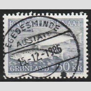 FRIMRKER GRNLAND | 1983 - AFA 140 - Skllaks - 50,00 kr. flerfarvet - Pragt Stemplet
