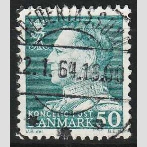 FRIMRKER DANMARK | 1961-62 - AFA 397 - Fr. IX 50 re blgrn - Pragt Stemplet 