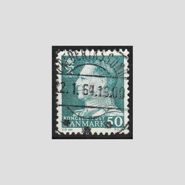 FRIMRKER DANMARK | 1961-62 - AFA 397 - Fr. IX 50 re blgrn - Pragt Stemplet 
