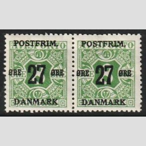 FRIMRKER DANMARK | 1918 - AFA 88 - 27 re/8 re grn i par - Postfrisk