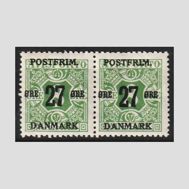 FRIMRKER DANMARK | 1918 - AFA 88 - 27 re/8 re grn i par - Postfrisk
