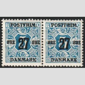 FRIMRKER DANMARK | 1918 - AFA 86 - 27 re/5 re bl provisorium i par - Postfrisk