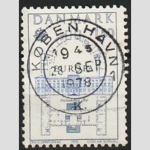 FRIM�RKER DANMARK | 1978 - AFA 659 - Europam�rker - 1,50 Kr. bl� - Pragt Stemplet K�benhavn