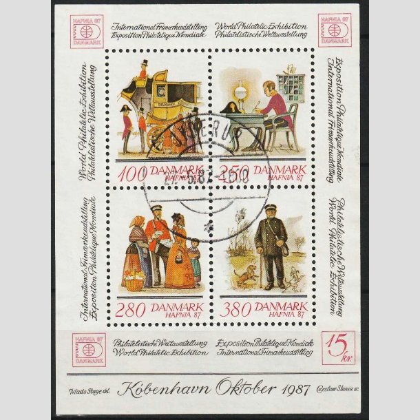 FRIMRKER DANMARK | 1986 - AFA 869 - Hafniablok III Miniark - Lux Stemplet Jyderup