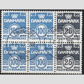 FRIM�RKER DANMARK | 1990 - AFA HS 15 - H�ftesammentryk - Dobbeltstribe - Pragt Stemplet