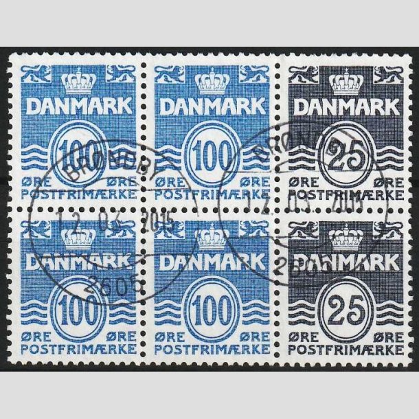 FRIMRKER DANMARK | 1990 - AFA HS 15 - Hftesammentryk - Dobbeltstribe - Pragt Stemplet