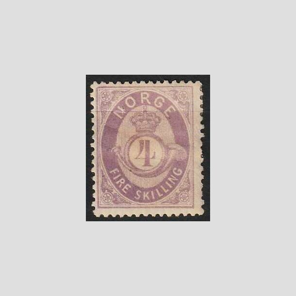 FRIMRKER NORGE | 1872 - AFA 19b - 4 sk. mrkviolet - Ubrugt