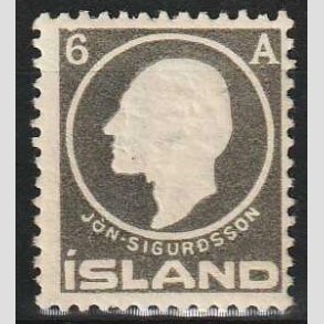 FRIMRKER ISLAND | 1911 - AFA 66 - Jn Sigurdsson - 6 aur gr - Ubrugt