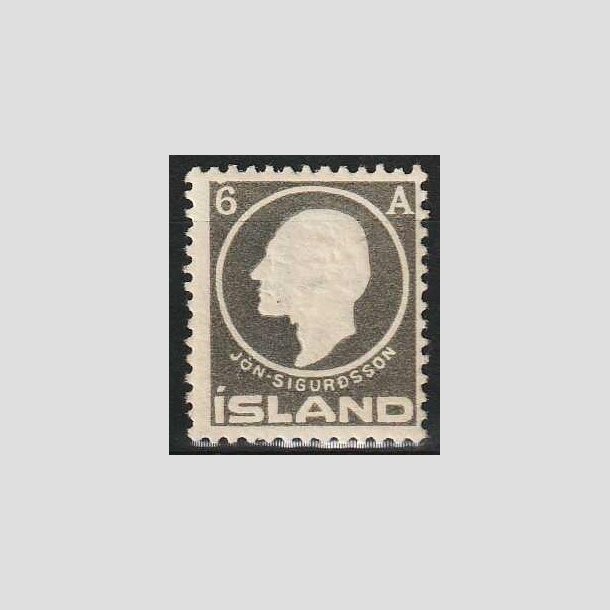 FRIMRKER ISLAND | 1911 - AFA 66 - Jn Sigurdsson - 6 aur gr - Ubrugt
