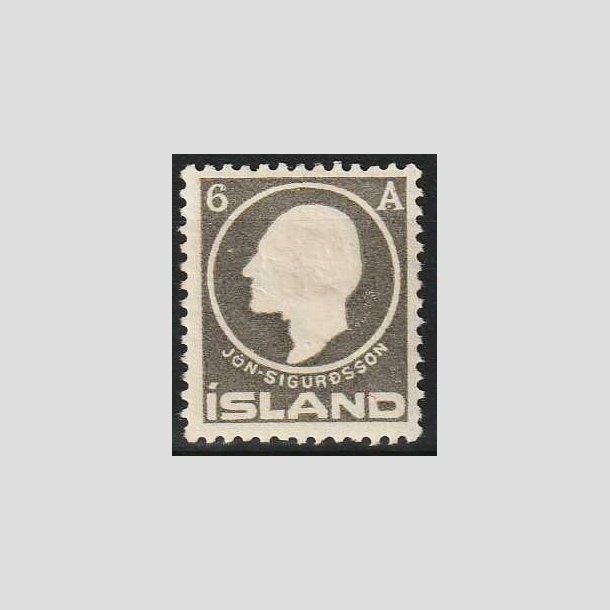 FRIMRKER ISLAND | 1911 - AFA 66 - Jn Sigurdsson - 6 aur gr - Ubrugt