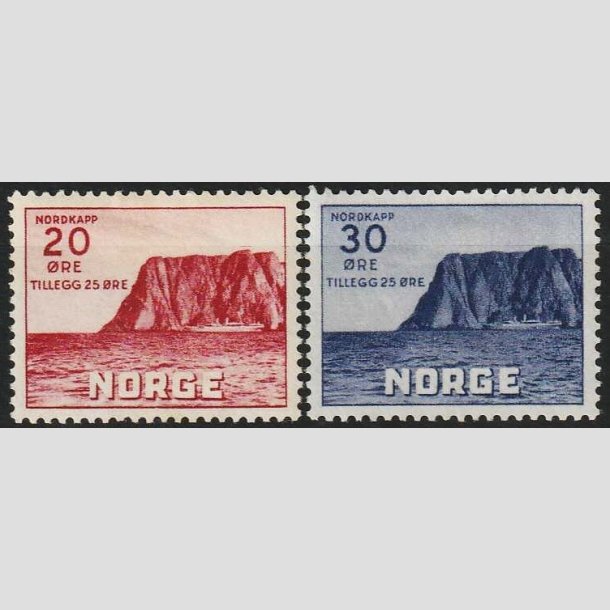 FRIMRKER NORGE | 1938 - AFA 199-200 - Nordkap II. - i st - Ubrugt
