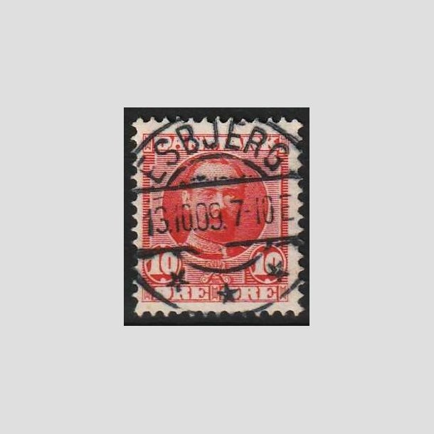 FRIMRKER DANMARK | 1907 - AFA 55 - Frederik VIII 10 re rd - Lux Stemplet Esbjerg