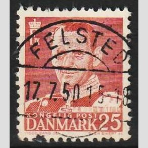 FRIMRKER DANMARK | 1950 - AFA 321 - Fr. IX 25 re rd - Lux Stemplet Felsted