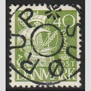 FRIM�RKER DANMARK | 1933 - AFA 208 - Karavel 40 �re gr�n Type I - Lux Stemplet Sj�rup