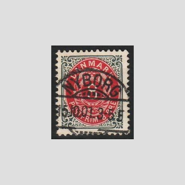 FRIMRKER DANMARK | 1895 - AFA 25By - 8 re gr/rd - Lux Stemplet Nyborg
