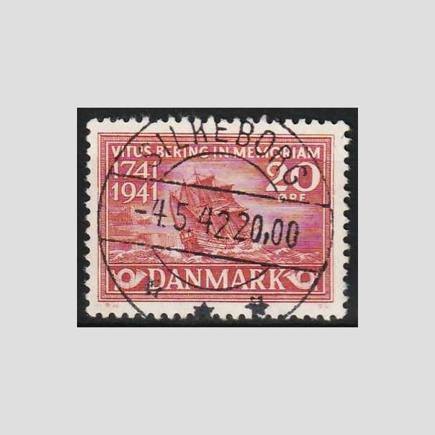 FRIMRKER DANMARK | 1941 - AFA 271 - Vitus Bering 20 re rd - Lux Stemplet Silkeborg