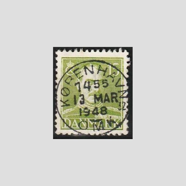 FRIMRKER DANMARK | 1942-44 - AFA 275 - Chr. X 15 re grn - Pragt Stemplet