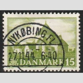 FRIM�RKER DANMARK | 1944 - AFA 286 - Landsbykirker - 15 �re gr�n - Pragt Stemplet