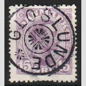 FRIMRKER DANMARK | 1913 - AFA 70 - Chr. X 15 re violet - Lux Stemplet Gloslunde