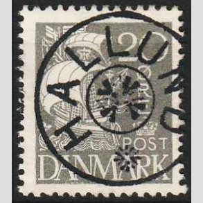 FRIM�RKER DANMARK | 1927 - AFA 170 - Karavel 20 �re gr� - Lux Stemplet Hallund