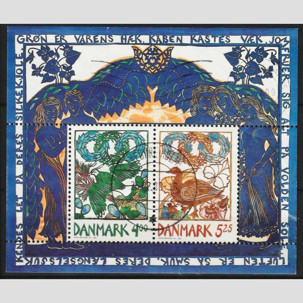 FRIMRKER DANMARK | 1999 - AFA 1206 - Forrsbebudere - 9,25 Kr. Miniark - Lux Stemplet Avedre