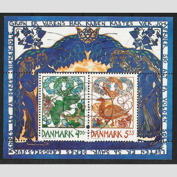 FRIMRKER DANMARK | 1999 - AFA 1206 - Forrsbebudere - 9,25 Kr. Miniark - Lux Stemplet Avedre
